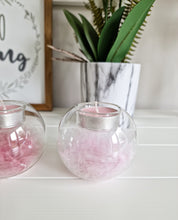 Load image into Gallery viewer, Ombre Feather Filled Glass Candle Holders