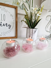 Load image into Gallery viewer, Ombre Feather Filled Glass Candle Holders