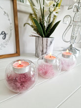 Load image into Gallery viewer, Ombre Feather Filled Glass Candle Holders