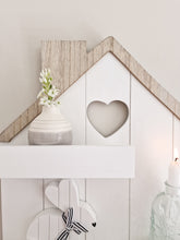 Load image into Gallery viewer, White House Shaped Shelf With Heart