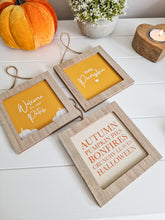 Load image into Gallery viewer, Autumn Inspired Mini Light Framed Hanging Sign