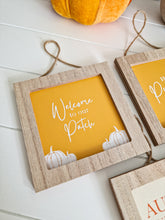 Load image into Gallery viewer, Autumn Inspired Mini Light Framed Hanging Sign