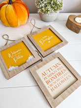 Load image into Gallery viewer, Autumn Inspired Mini Light Framed Hanging Sign