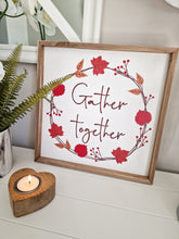 Load image into Gallery viewer, Gather Together Autumn Leaf Framed Plaque