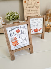 Load image into Gallery viewer, Autumnal Pumpkin Mini Decorative Sign Stand