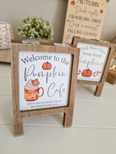 Load image into Gallery viewer, Autumnal Pumpkin Mini Decorative Sign Stand