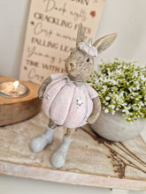 Load image into Gallery viewer, Rustic Pink Miniature Standing Pumpkin Bunny