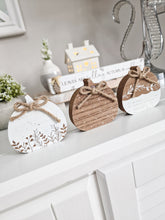 Load image into Gallery viewer, White & Wood Toned Miniature Pumpkin Figures - Set 3