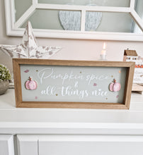 Load image into Gallery viewer, Pink Pumpkin Spice Framed Wall Plaque