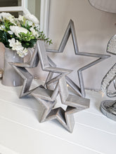 Load image into Gallery viewer, Grey Natural Wooden Mantle Stars