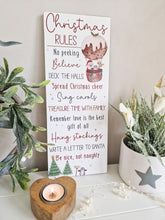 Load image into Gallery viewer, White Christmas Rules Festive Plaque