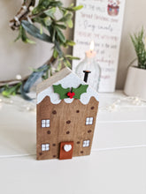 Load image into Gallery viewer, Christmas Pudding Miniature Decorative Wooden House Figure