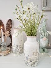 Load image into Gallery viewer, Wild Neutral Toned Floral Ivory Ceramic Rustic Vase