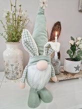 Load image into Gallery viewer, Spring Easter Sage Green Gingham Standing Bunny Gonk
