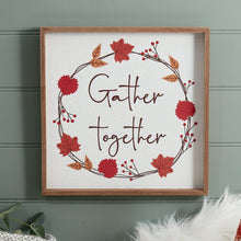 Load image into Gallery viewer, Gather Together Autumn Leaf Framed Plaque