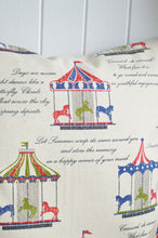 Load image into Gallery viewer, Vintage Style Linen Mix Feather Filled Carousel Cushion