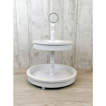 Load image into Gallery viewer, White Double Tier Tray/Display Stand