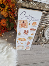 Load image into Gallery viewer, Autumn Cosy Season White Pumpkin Plaque