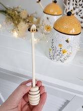 Load image into Gallery viewer, Yellow Bee Honey Pot With Drizzle Stick