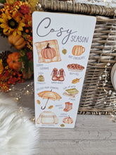 Load image into Gallery viewer, Autumn Cosy Season White Pumpkin Plaque