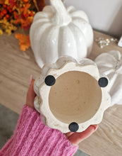 Load image into Gallery viewer, Rustic White Toned Heavy Ceramic Pumpkin Figure