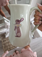 Load image into Gallery viewer, Country Cottage Stoneware Embossed Bunny Rabbit Jug