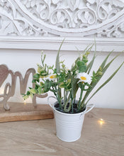Load image into Gallery viewer, Spring White Faux Plant In Pot