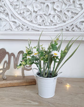 Load image into Gallery viewer, Spring White Faux Plant In Pot
