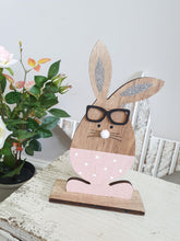 Load image into Gallery viewer, Pink Polka Dot Bunny With Glitter Ears