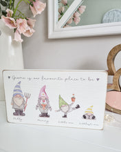 Load image into Gallery viewer, White Gnome Family Of 4 Wooden Block