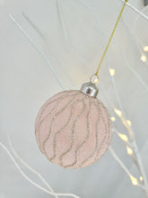 Load image into Gallery viewer, Light Blush Pink & Gold Glittery Baubles - Pack 4