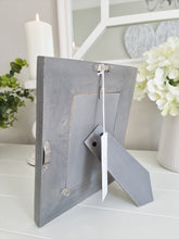 Load image into Gallery viewer, Grey Natural Wood Polka Dot Photo Frame