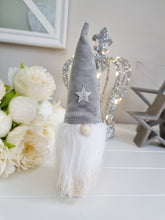 Load image into Gallery viewer, Grey Star Hat Wooden Gonk Figure