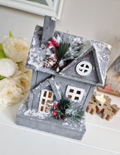Load image into Gallery viewer, Rustic Grey Festive Light Up House