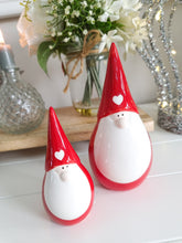 Load image into Gallery viewer, Chubby Red & White Ceramic Gonk