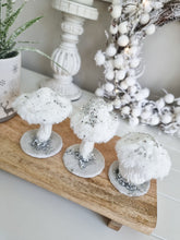 Load image into Gallery viewer, White & Silver Fuzzy Mushroom Set 3
