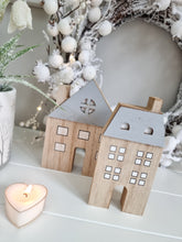 Load image into Gallery viewer, Grey Roof Wooden House Figure Set 2