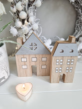 Load image into Gallery viewer, Grey Roof Wooden House Figure Set 2