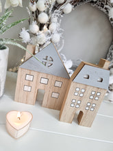 Load image into Gallery viewer, Grey Roof Wooden House Figure Set 2
