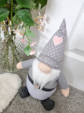 Load image into Gallery viewer, Gnome Sweet Gnome Doorstop With Pink Heart