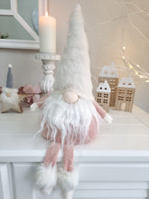 Load image into Gallery viewer, Light Pink & White Fluffy Sitting Gonk