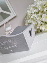 Load image into Gallery viewer, Grey Tidy House Tidy Mind Storage Crate