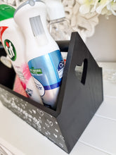 Load image into Gallery viewer, Black & White Heart Housekeeping Caddy