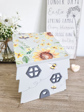 Load image into Gallery viewer, Sunflower & Bee Wooden Storage Caddy