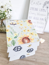 Load image into Gallery viewer, Sunflower & Bee Wooden Storage Caddy