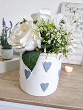 Load image into Gallery viewer, Dove Grey Embossed Light Cream Planter