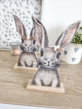 Load image into Gallery viewer, Sweet Wooden Floral Bunny Decoration