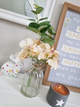 Load image into Gallery viewer, Peach Hydrangea & Eucalyptus In Glass Jar