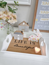 Load image into Gallery viewer, Life Is Beautiful Heart Handle Tray