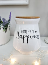 Load image into Gallery viewer, White Kitchen Storage Canister With Bamboo Lid